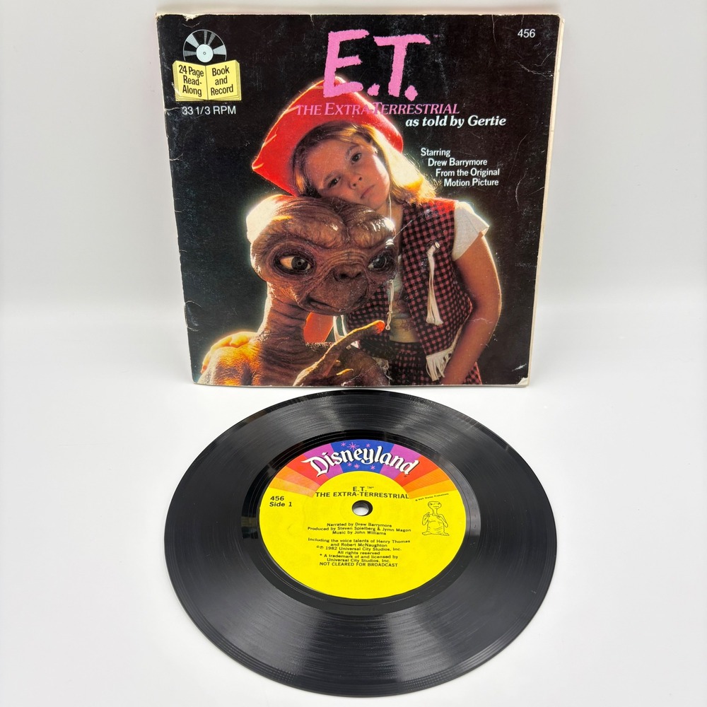 Vintage 1982 ET The Extra-Terrestrial Read-Along‎ Book and Record 456 Disneyland